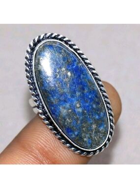 Lapis Lazuli Gemstone 925 Sterling Silver Handmade Ring